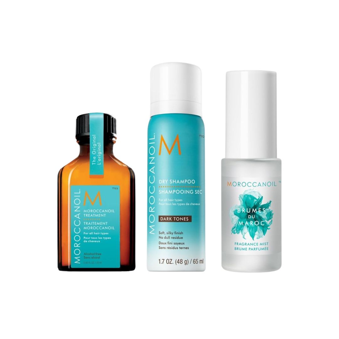 Moroccanoil Refresh Nourish and Go Dark Tones 120ml | מורוקנויול ערכת ריענון והזנה לשיער כהה, 120 מ"ל