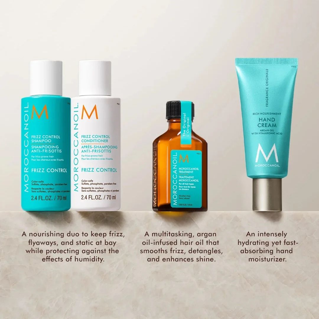 Moroccanoil Travel Kit Frizz מרוקן אויל מארז נסיעות לניטרול קירזול