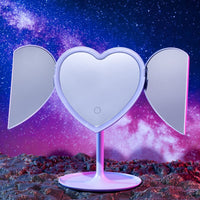 Flow Galactic Folding Led Heart Mirror מראת לד לב נפתחת