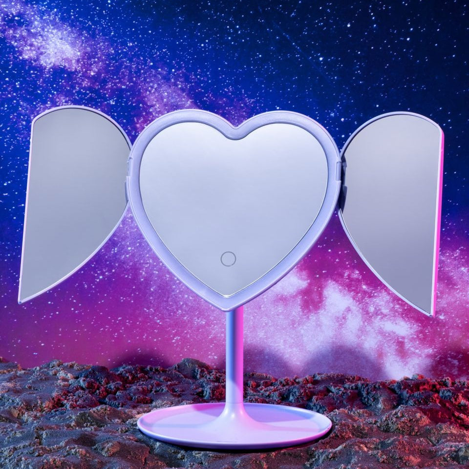 Flow Galactic Folding Led Heart Mirror מראת לד לב נפתחת