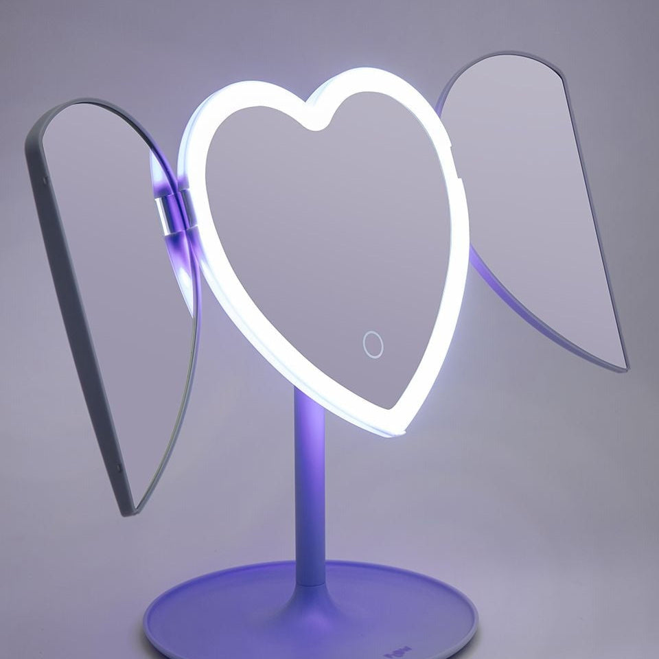 Flow Galactic Folding Led Heart Mirror מראת לד לב נפתחת