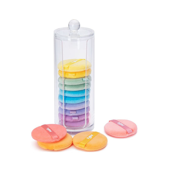 Flow Rainbow Powder Puffs מארז ספוגיות פאפ קשת
