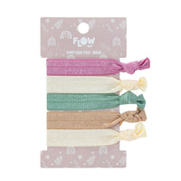 Flow Boho Knot Hait Ties סט 5 גומיות/צמידי קשר - בוהו