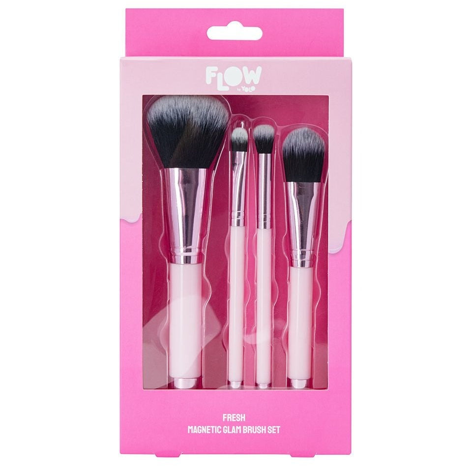 Flow Sweet Magnetic Glam Brush Set מארז מברשות איפור מגנטי- סוויט