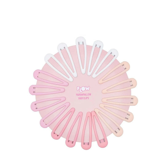 Flow Marshmallow Hair Clips פלואו סט 18 סיכות שיער מרשמלו