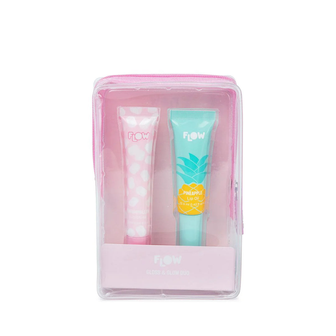 Flow Pink Gloss & Glow Duo פלואו מארז וורוד גלוס ושמן שפתיים