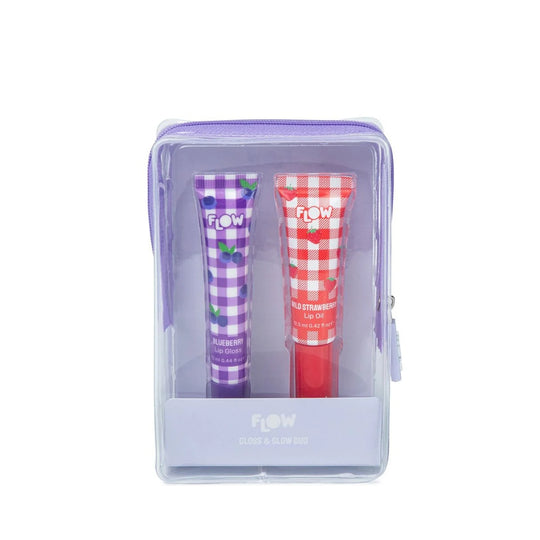 Flow Purple Gloss & Glow Duo פלואו מארז סגול גלוס ושמן שפתיים