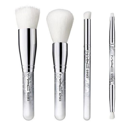 Mac Brush of Snow Essential מאק מארז 4 מברשות איפור מקצועיות-GLAM42