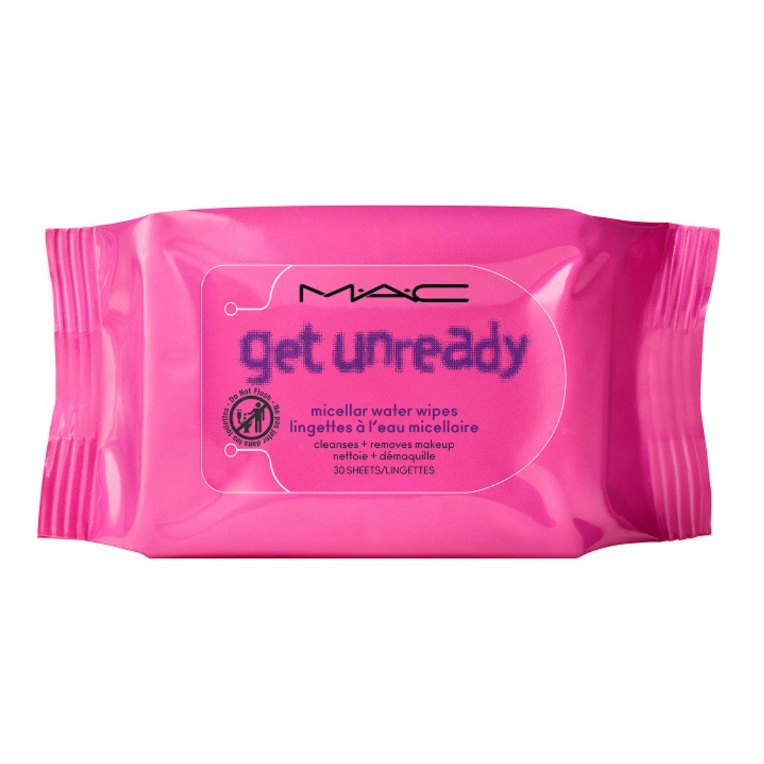 MAC Get Unready Micellar Water Wipes מאק מגבוני מים מיסרליים לניקוי והסרת איפור