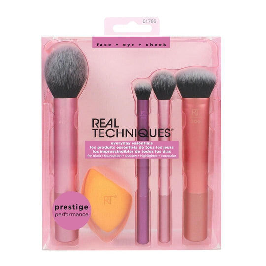 Real Techniques Everday Essentials 5 Pc. Brush Kit ריל טכניקס קיט מברשות 5 חלקים לשימוש יומיומי-GLAM42