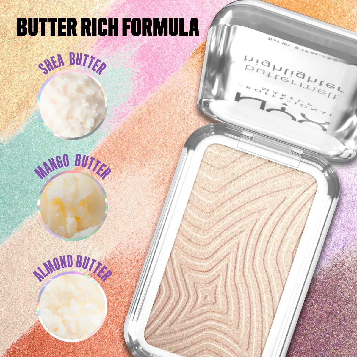 NYX Professional Makeup Buttermelt Highlighter ניקס שימר במרקם חמאתי