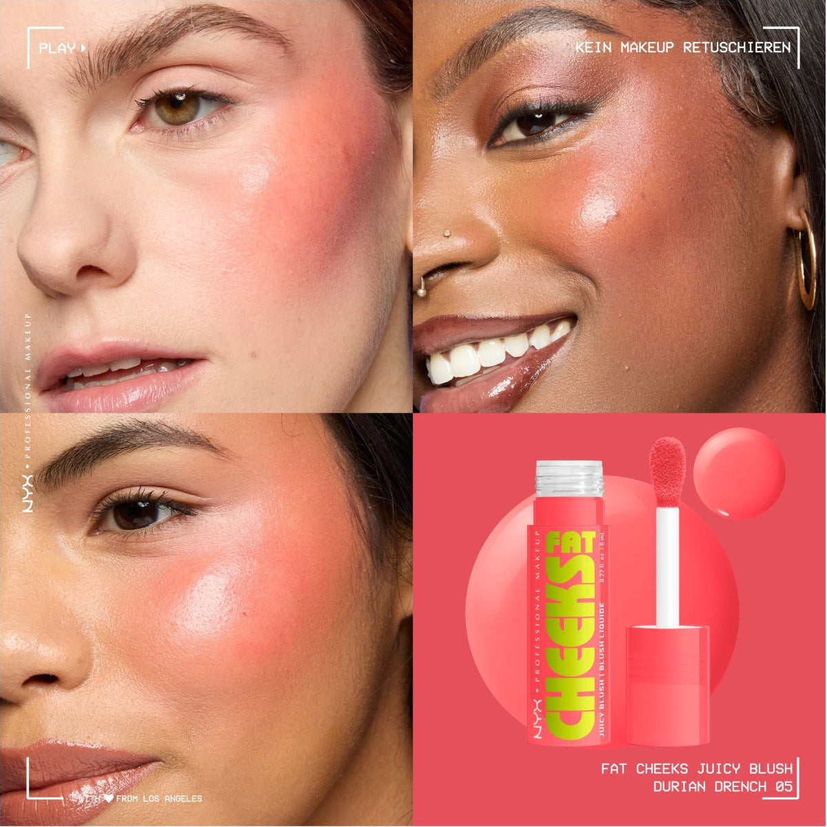 NYX Professional Makeup Fat Cheeks Blush ניקס סומק נוזלי פאט צ'יקס