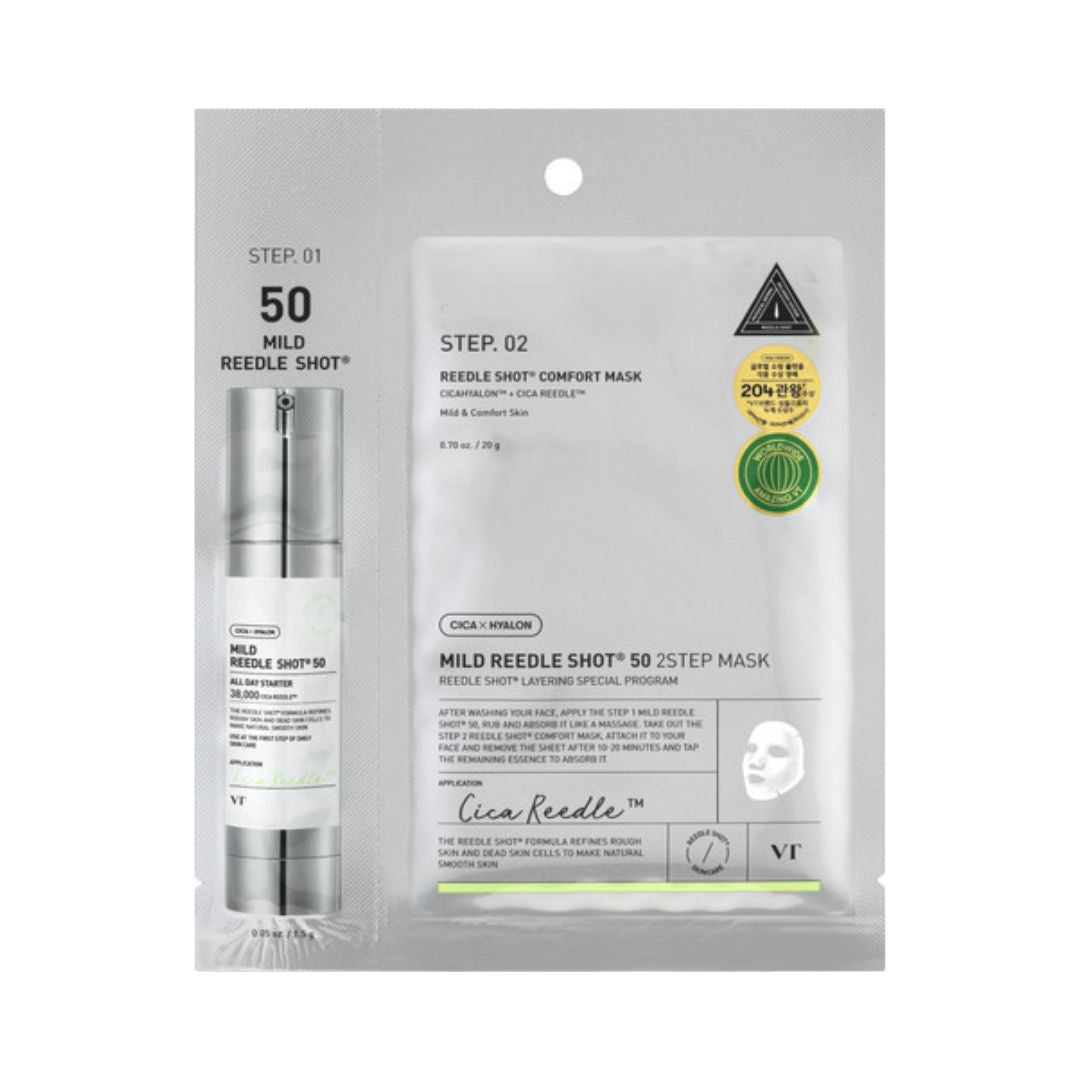 VT Cosmetics Mild Reedle Shot 50 2-Step Mask מסכת רידל שוט 50 דו-שלבית עדינה