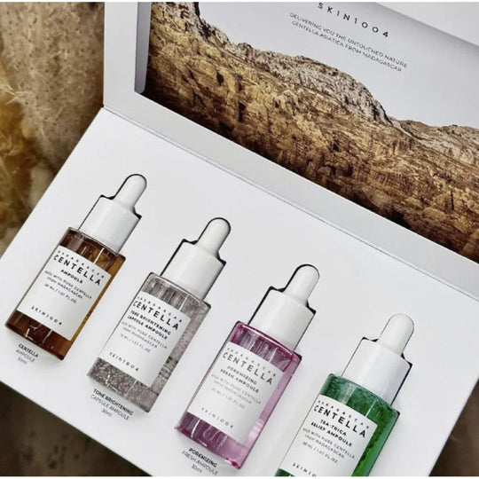 SKIN1004 Madagascar Centella Ampoule Kit מארז 4 אמפולות – מהדורה מיוחדת