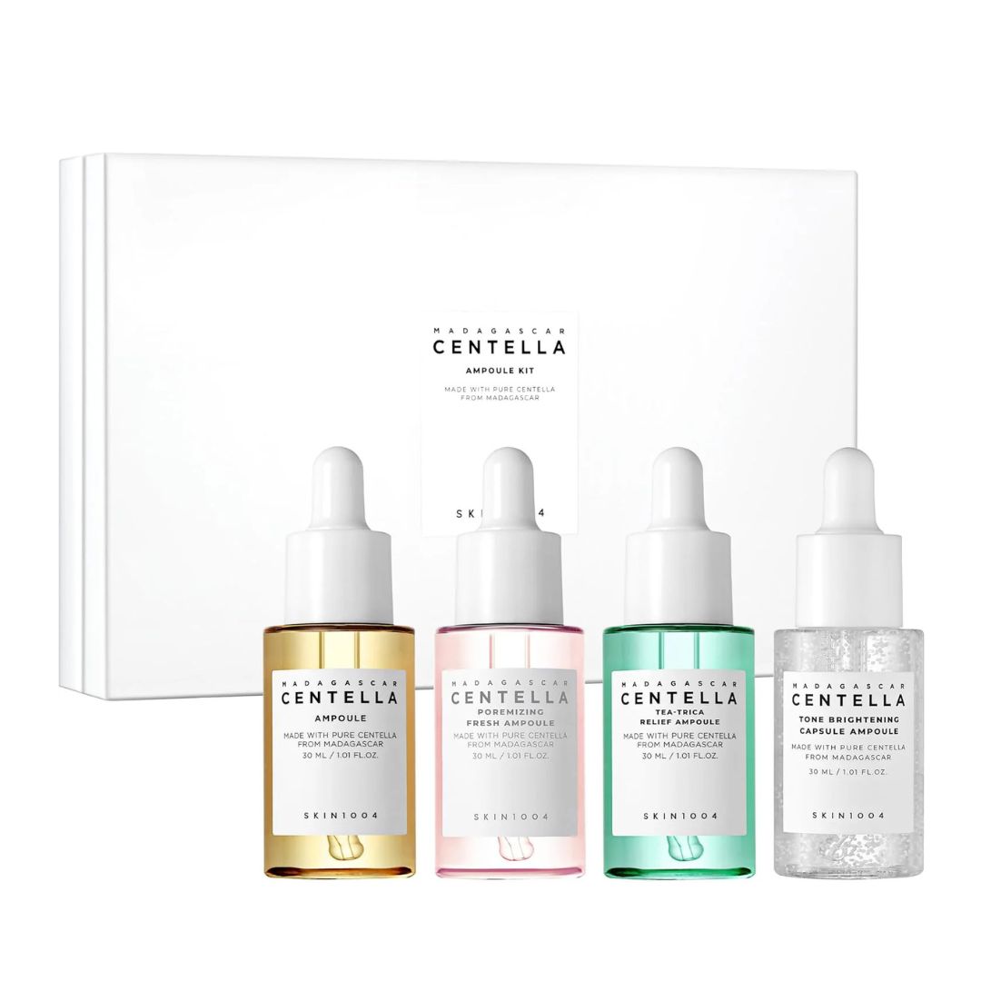 SKIN1004 Madagascar Centella Ampoule Kit מארז 4 אמפולות – מהדורה מיוחדת