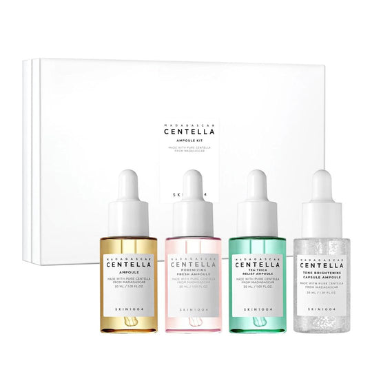 SKIN1004 Madagascar Centella Ampoule Kit מארז 4 אמפולות – מהדורה מיוחדת