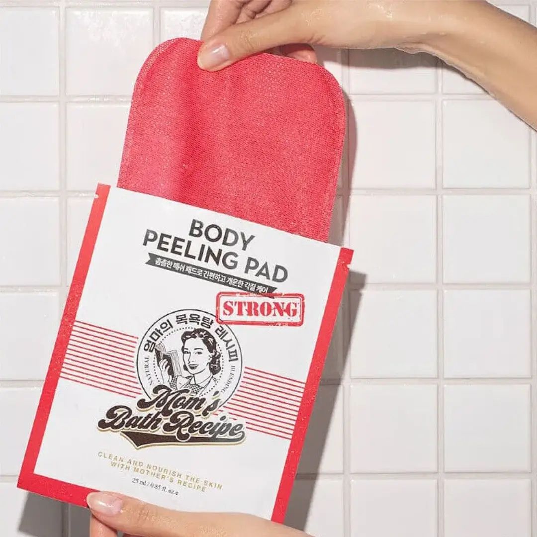 Mom's Bath Recipe Body Peeling Pad Strong פד פילינג לגוף לניקוי והחלקת העור