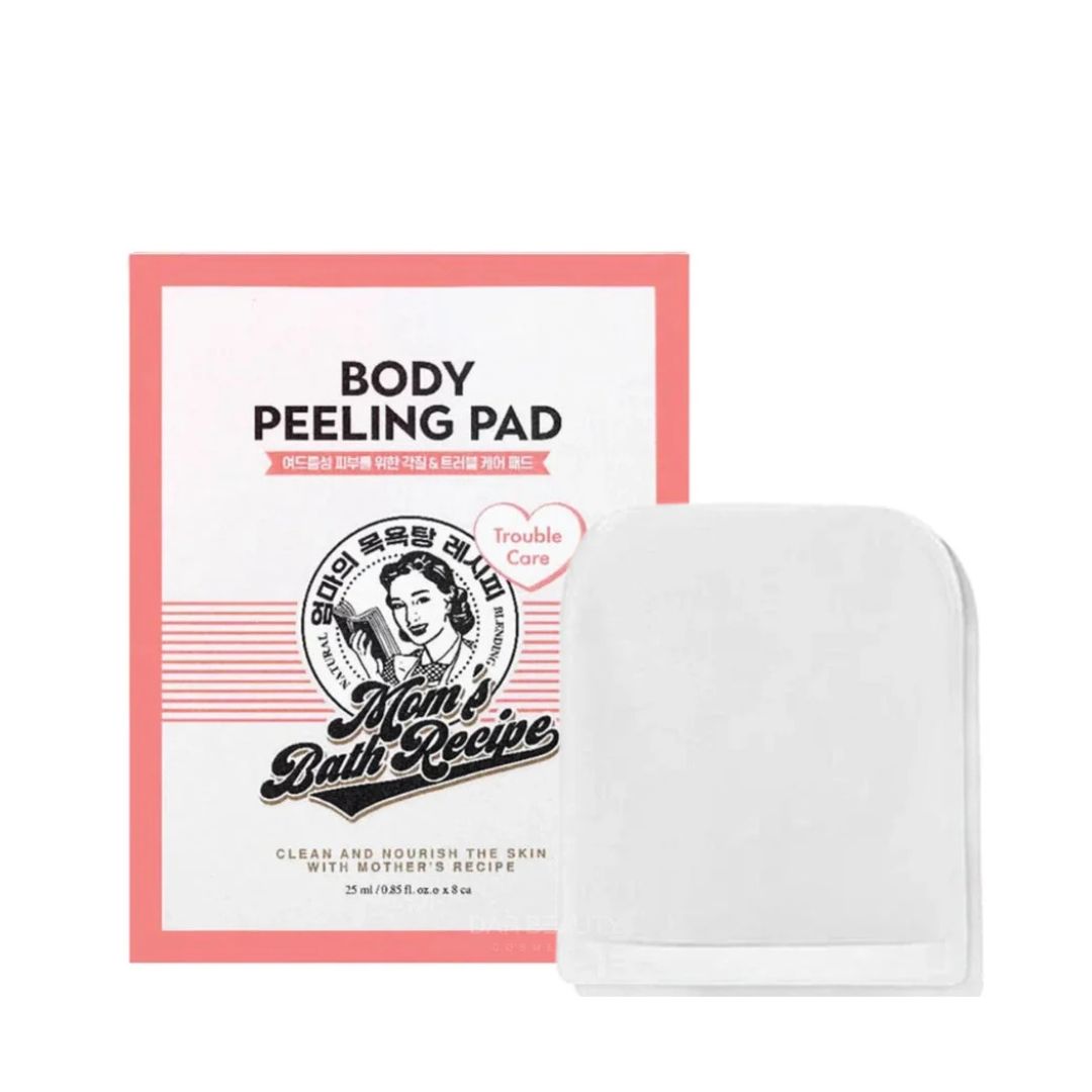 Mom's Bath Recipe Body Peeling Pad Trouble Care פד פילינג לגוף לעור הנוטה לפצעונים וחספוס