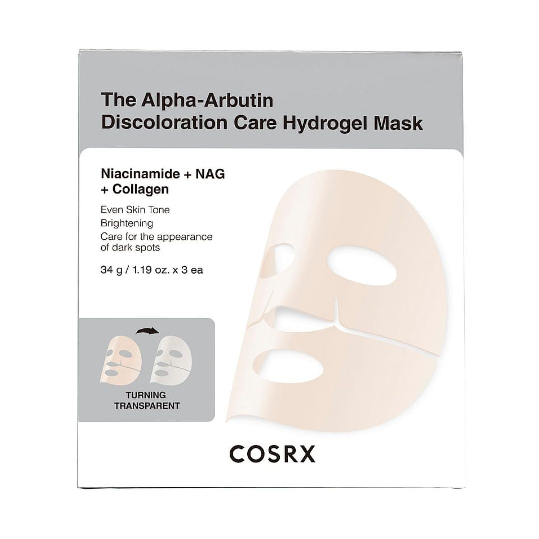 COSRX The Alpha-Arbutin Hydrogel Mask קוסארקס 3 מסיכות הידרוג'ל עם אלפא ארבוטין