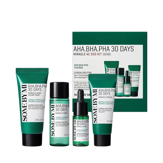 SOME BY MI 30 Days Miracle AC S.O.S Kit מארז טיפוח עם חומצות