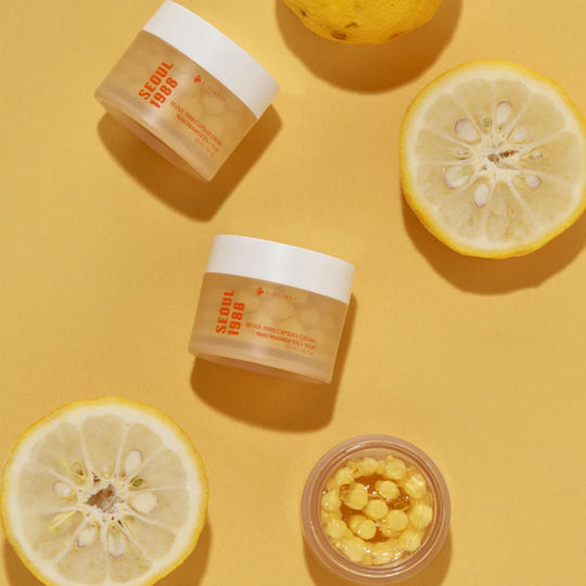 K-SECRET Seoul 1988 Niacinamide 5% Capsule Cream 50ML קרם קפסולות עם 5% ניאצינאמיד ויוג'ה להבהרת העור