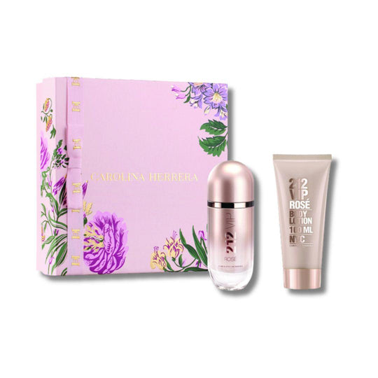 Carolina Herrera 212 VIP Rose Set 80ml+100ml Edp מארז בישום לאישה קרולינה הררה 212-GLAM42