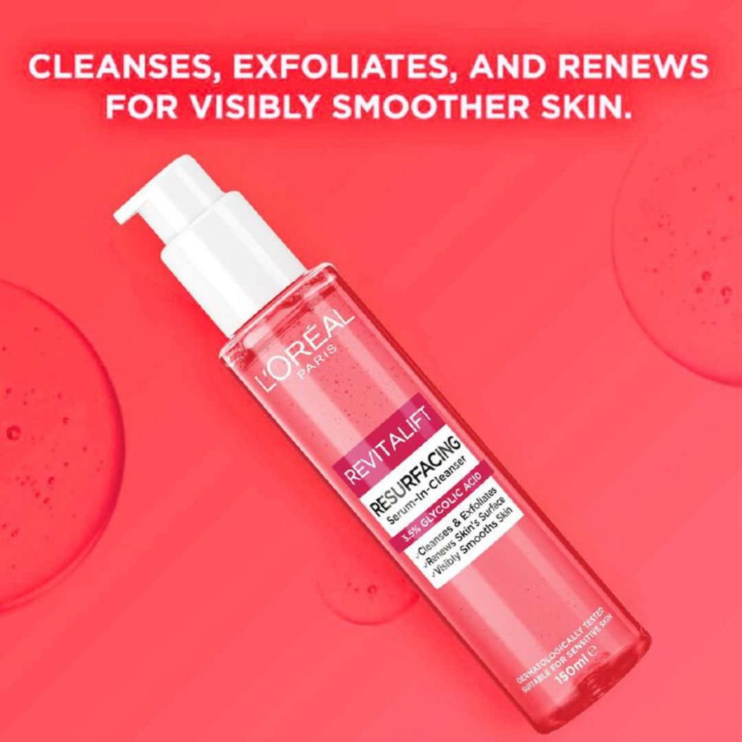 L'Oréal Paris Revitalift Resurfacing Face Cleanser 150ml | רויטליפט תכשיר ניקוי לפנים של לוריאל פריז 150 מ"ל-GLAM42