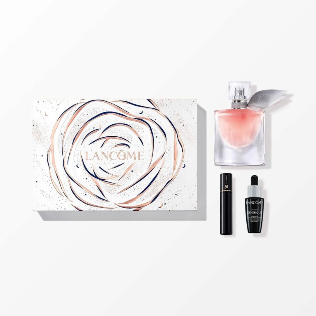 Lancome La Vie Est Belle 3 PC Set for Women – סט לנקום לאישה La Vie Est Belle: בושם 30 מ"ל + סרום ג'ניפיק 10 מ"ל + מסקרה היפנוז 2 מ"ל