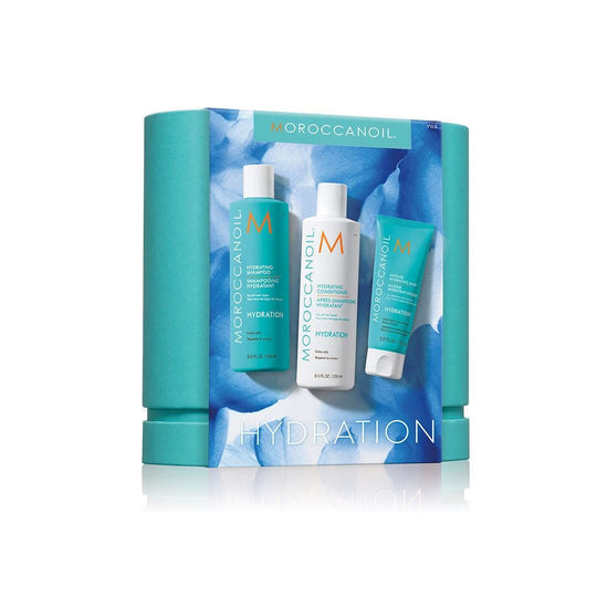 Moroccanoil Hydration Spring Kit – Shampoo 250ML, Conditioner 250ML, Mask 75ML | מורוקנאויל מארז לחות אביבי – שמפו 250 מ"ל, מרכך 250 מ"ל, מסכה 75 מ"ל-GLAM42