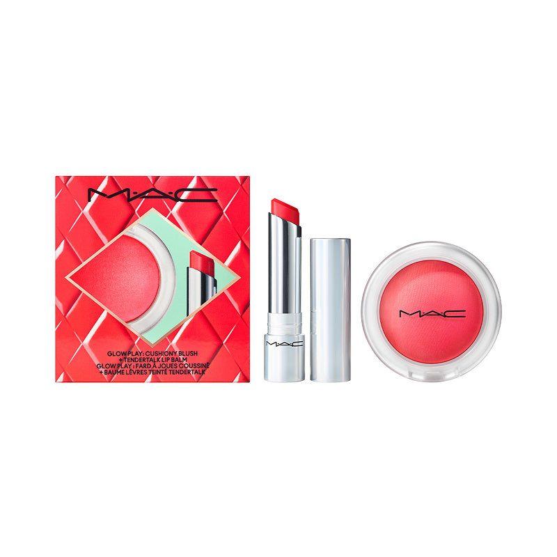 Mac No Work All Glow Play Kit Glow Play- Pink מאק מארז לשפתיים ולחיים בגוון וורוד