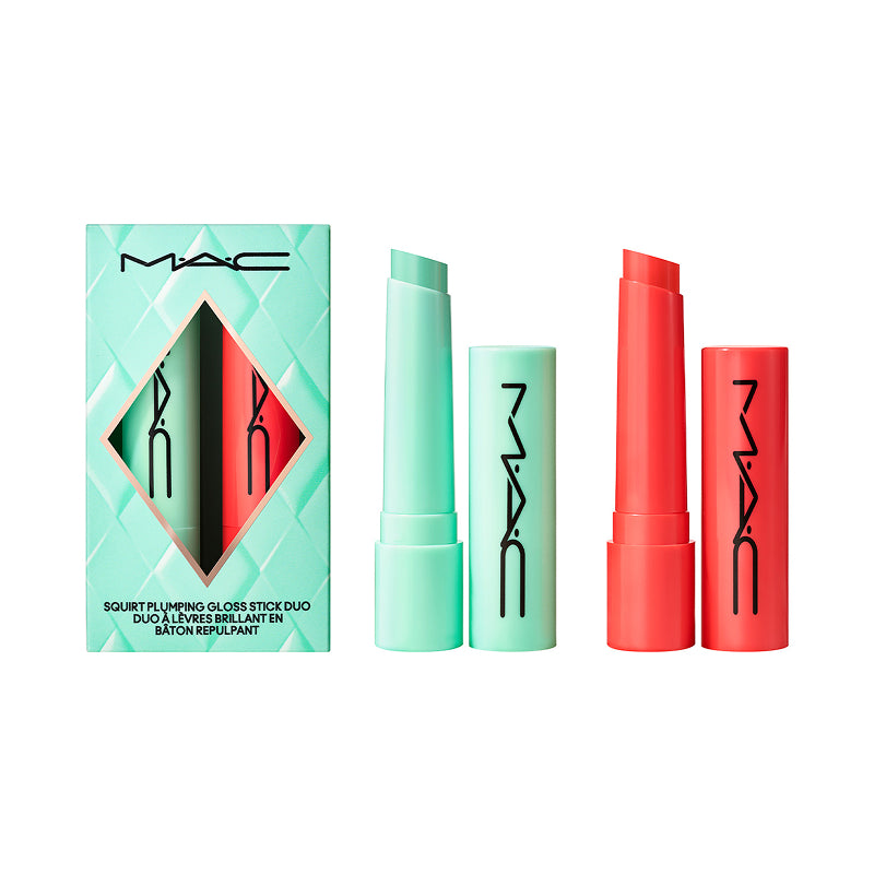 Mac Squirt Alert Lip Duo  מאק מארז לשפתיים במהדורה מוגבלת הכולל שני גוונים של באלם גלוסי