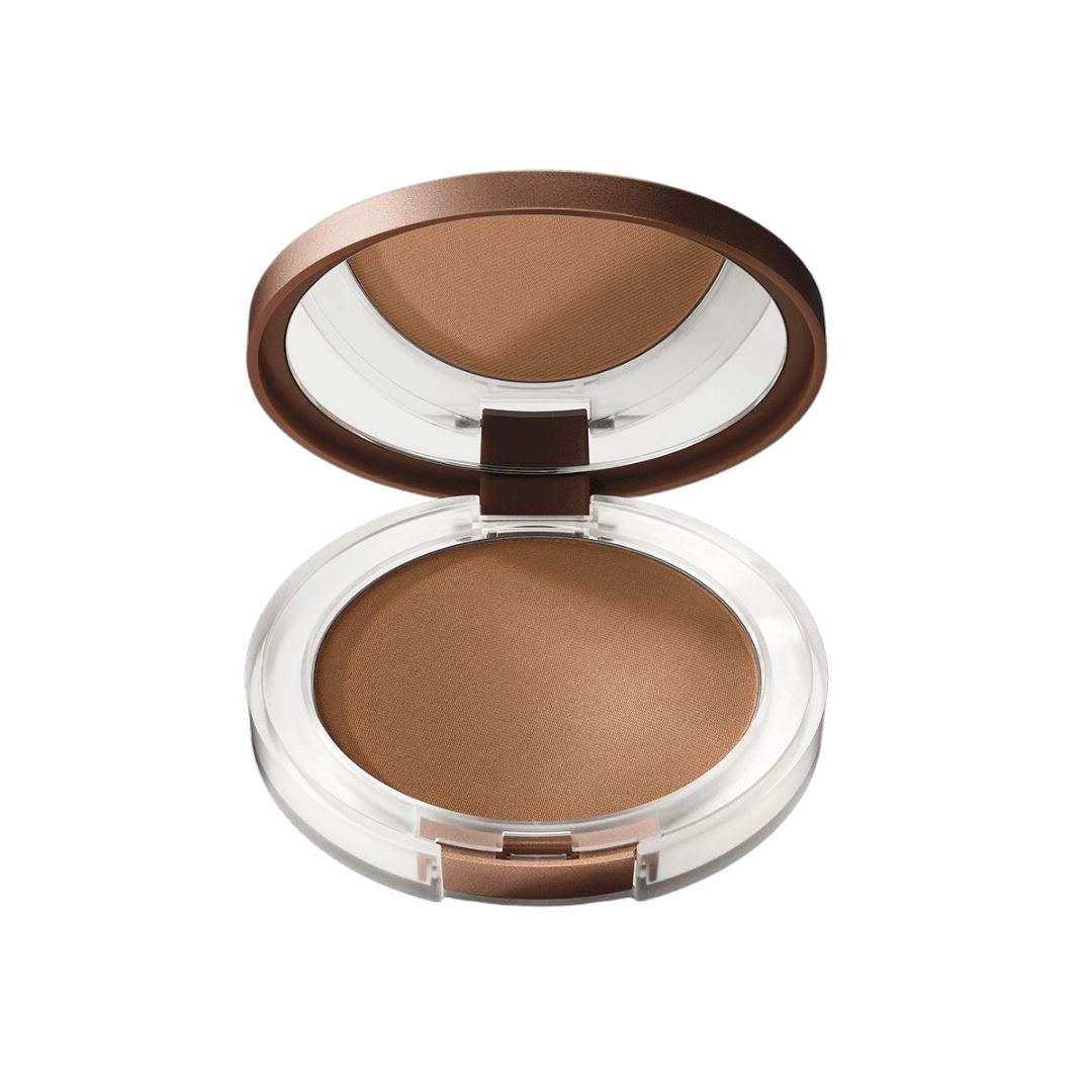 Clinique True Bronze Pressed Powder Bronzer | קליניק ברונזר במרקם פודרה קלילה המעניק לעורך מראה טבעי, זוהר ושטוף שמש מושלם לנשיאה-GLAM42