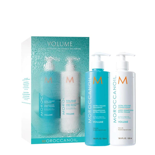 Moroccanoil Shampoo And Conditioner 500ml Volume מרוקן אויל מארז שמפו ומרכך להענקת נפח-GLAM42