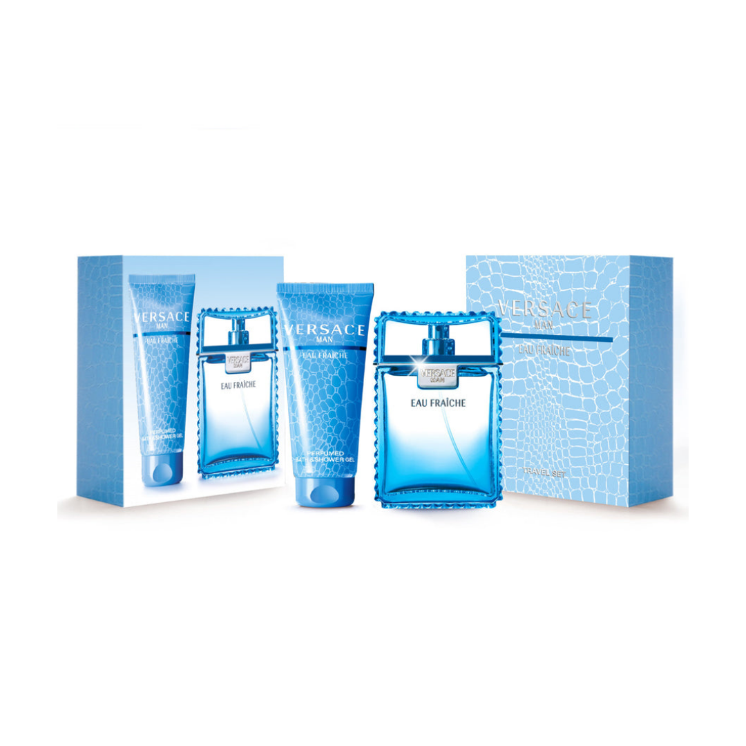 Versace Fresh Edt For Men 100ml+ Shower Gel 100ml מארז ורסאצ'ה לגבר