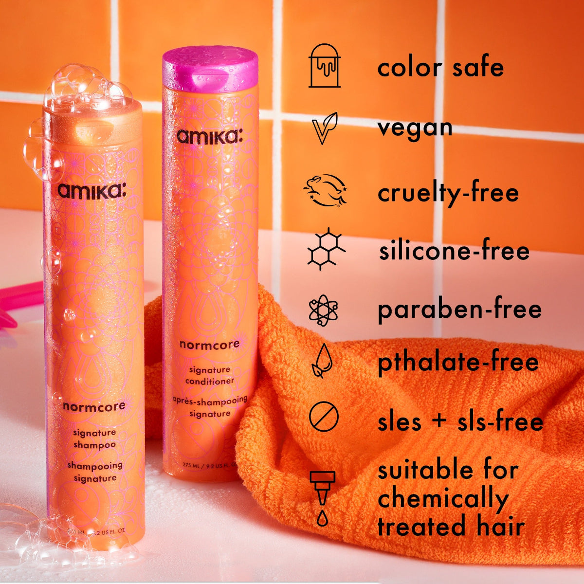 Amika Normcore shampoo 275ml  אמיקה שמפו חותם לשימוש יומיומי