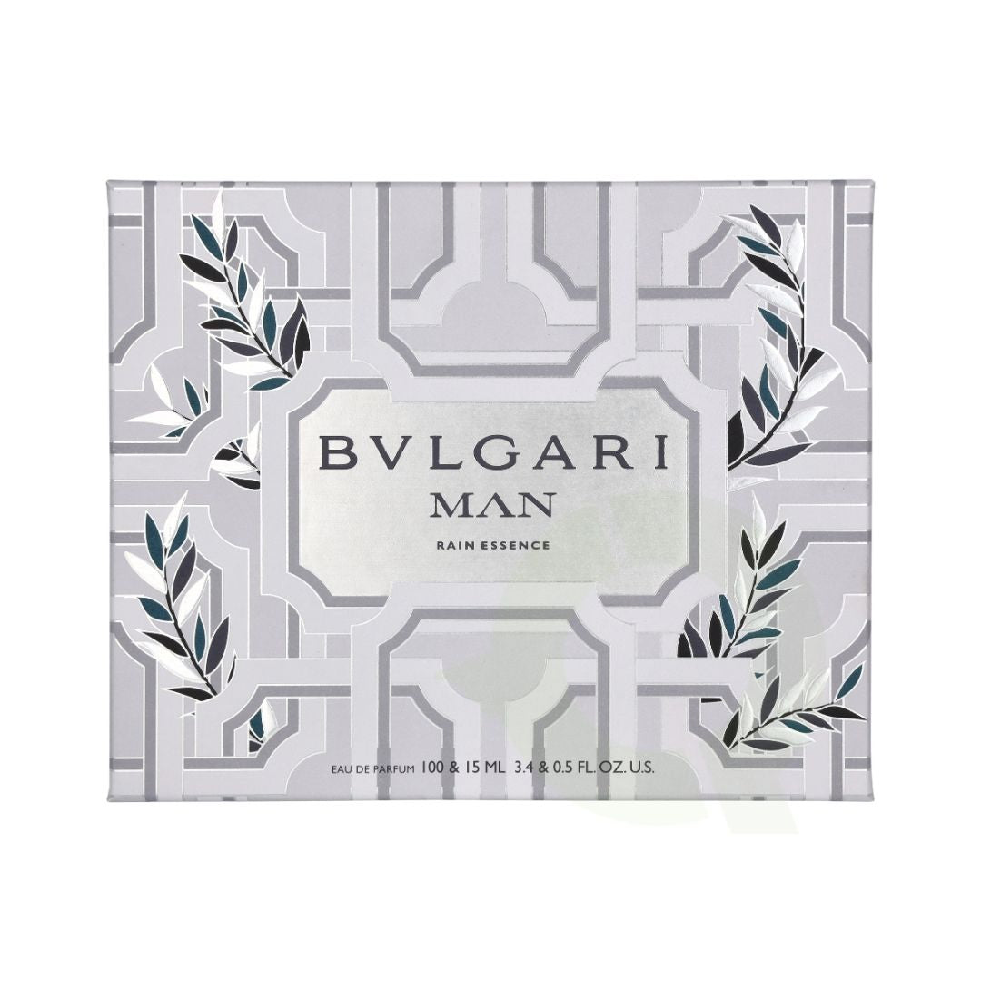 Bvlgari Man Rain Essence EDP Set 100ML + 15ML בולגרי  מארז מן ריין אסנס אדפ בושם לגבר