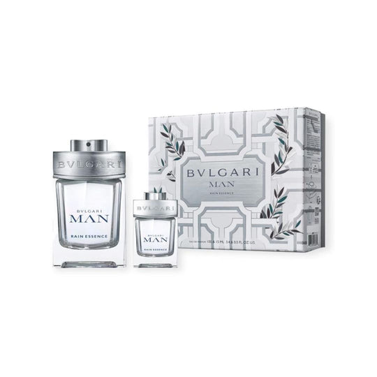 Bvlgari Man Rain Essence EDP Set 100ML + 15ML בולגרי  מארז מן ריין אסנס אדפ בושם לגבר