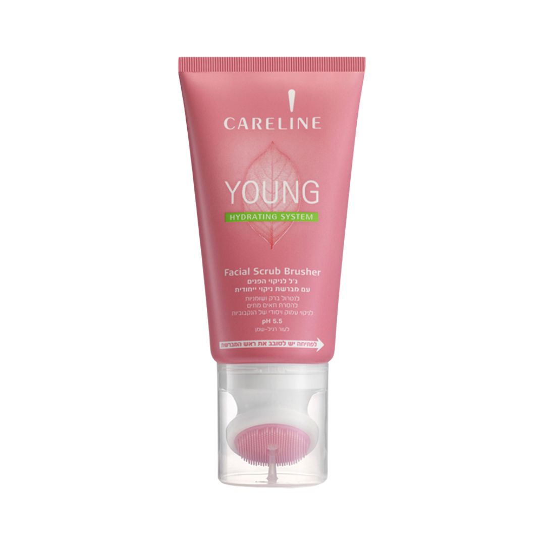 Young Facial Scrub Brusher קרליין סבון פנים עם מברשת ניקוי