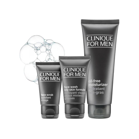 for Men Daily Oil-Free Hydration: Skincare Gift Set קליניק מארז טיפוח לגבר