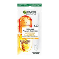 Garnier Pineapple Ampoule Sheet Mask גרנייה מסכת טישו אמפולה אננס צהוב