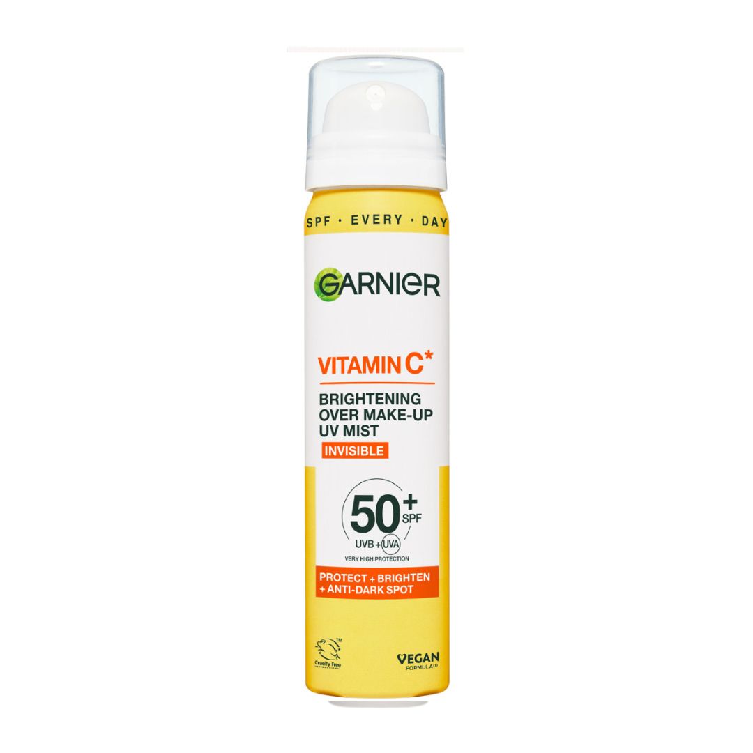 Garnier Vitamin C SPF50 Makeup Setting Spray 75ml | גרנייה ספריי ויטמין C להגנה מהשמש לשימוש מעל איפור SPF50 75 מ"ל