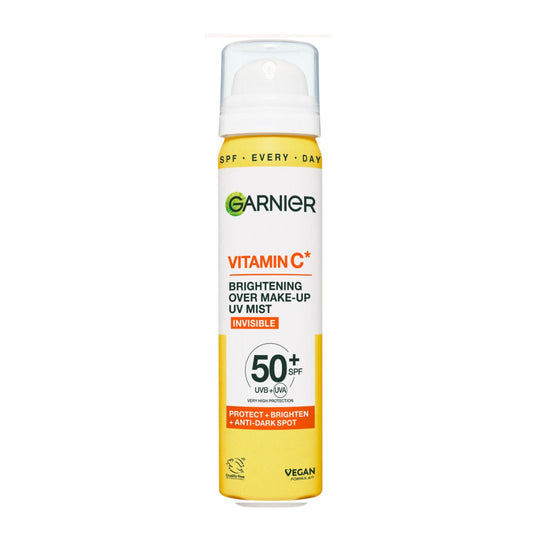 Garnier Vitamin C SPF50 Makeup Setting Spray 75ml | גרנייה ספריי ויטמין C להגנה מהשמש לשימוש מעל איפור SPF50 75 מ"ל