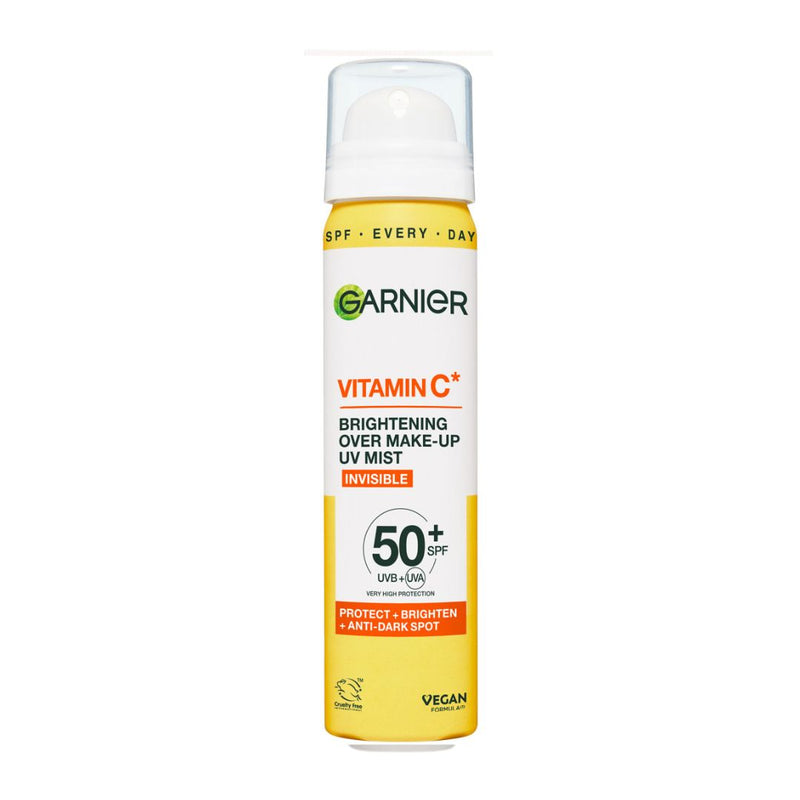 Garnier Vitamin C SPF50 Makeup Setting Spray 75ml | גרנייה ספריי ויטמין C להגנה מהשמש לשימוש מעל איפור SPF50 75 מ"ל