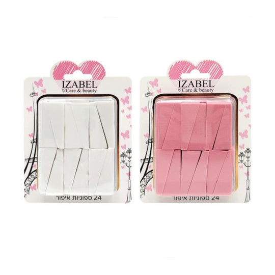 Izabel 24 Makeup Sponges Set איזבל מארז 24 ספוגיות איפור