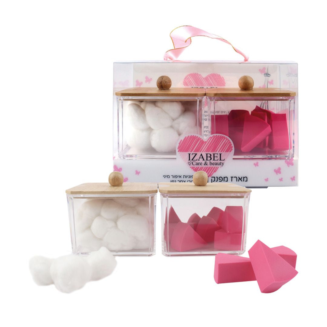 Izabel Sponges Set איזבל מארז ספוגיות וכדורי כותנה