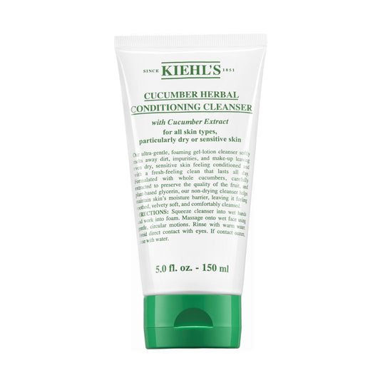 Kiehl's Cucumber Herb Cleanser 150ML קילס תחליב ג'ל ניקוי תמצית מלפפונים במיוחד לעור יבש