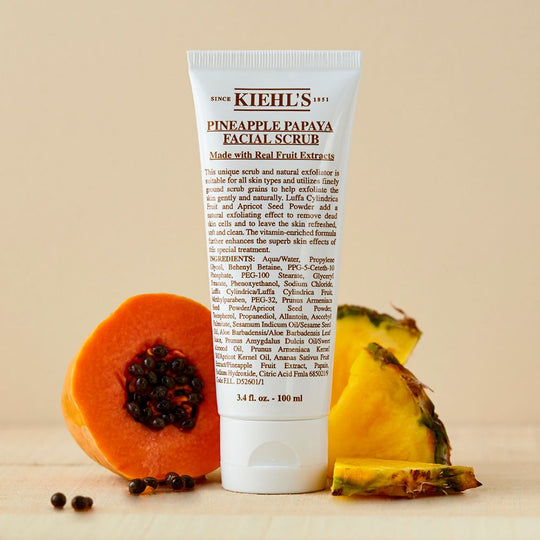 Kiehl's Pineapple Papaya Facial Scrub קילס קרם ניקוי גרגירים ופיליניג לפנים אננס ופפאיה