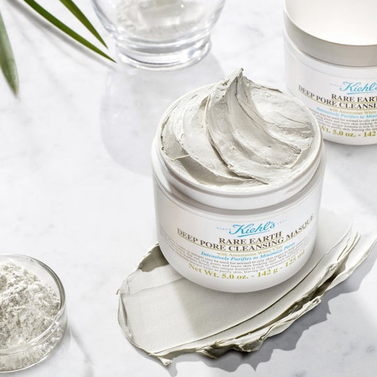 Kiehl's Rare Earth Deep Pore Cleansing Mask  קילס מסכת פנים עם חימר לבן