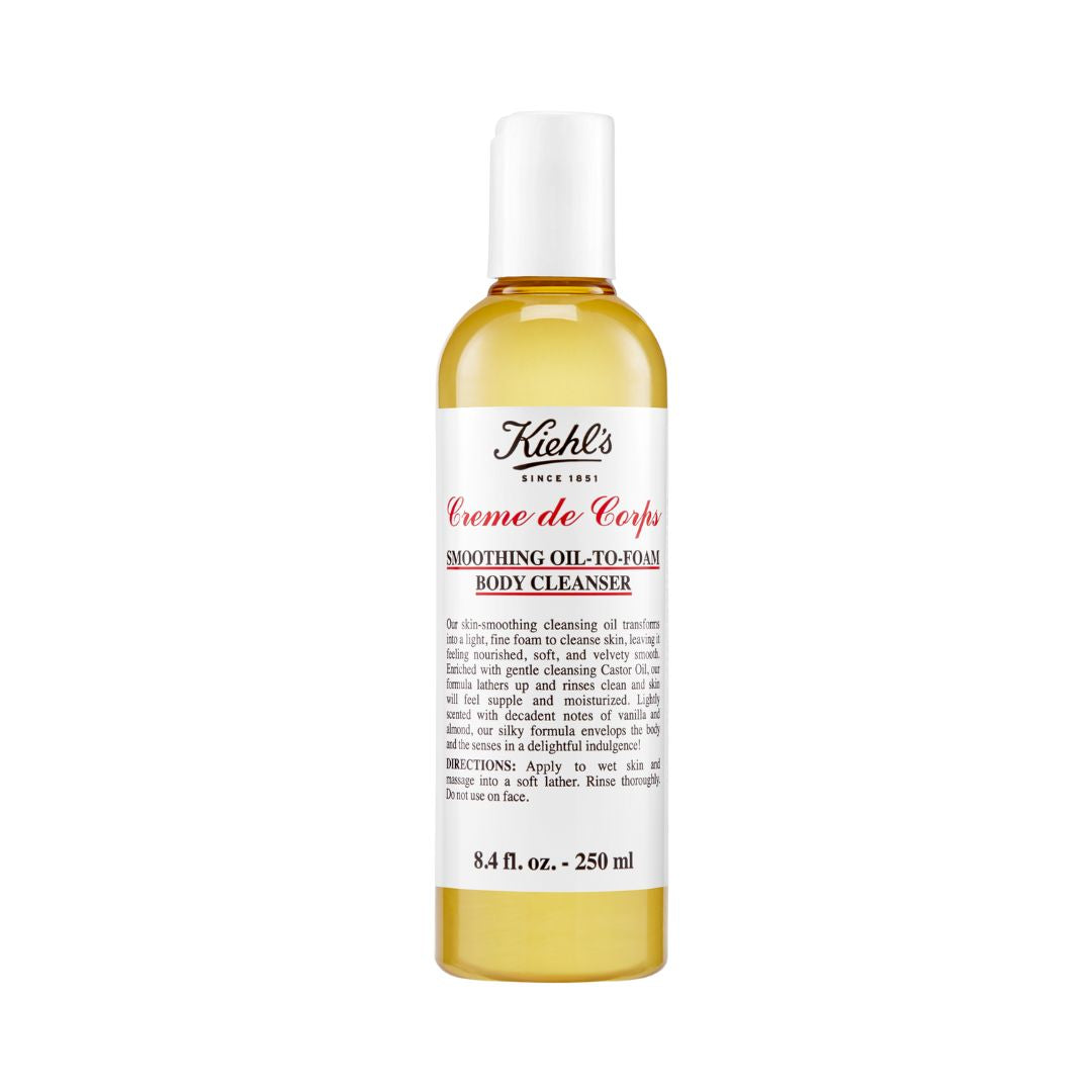 Kiehl's Smoothing Oil to Foam Body Cleanser 250ML קילס שמן מציף לניקוי גוף