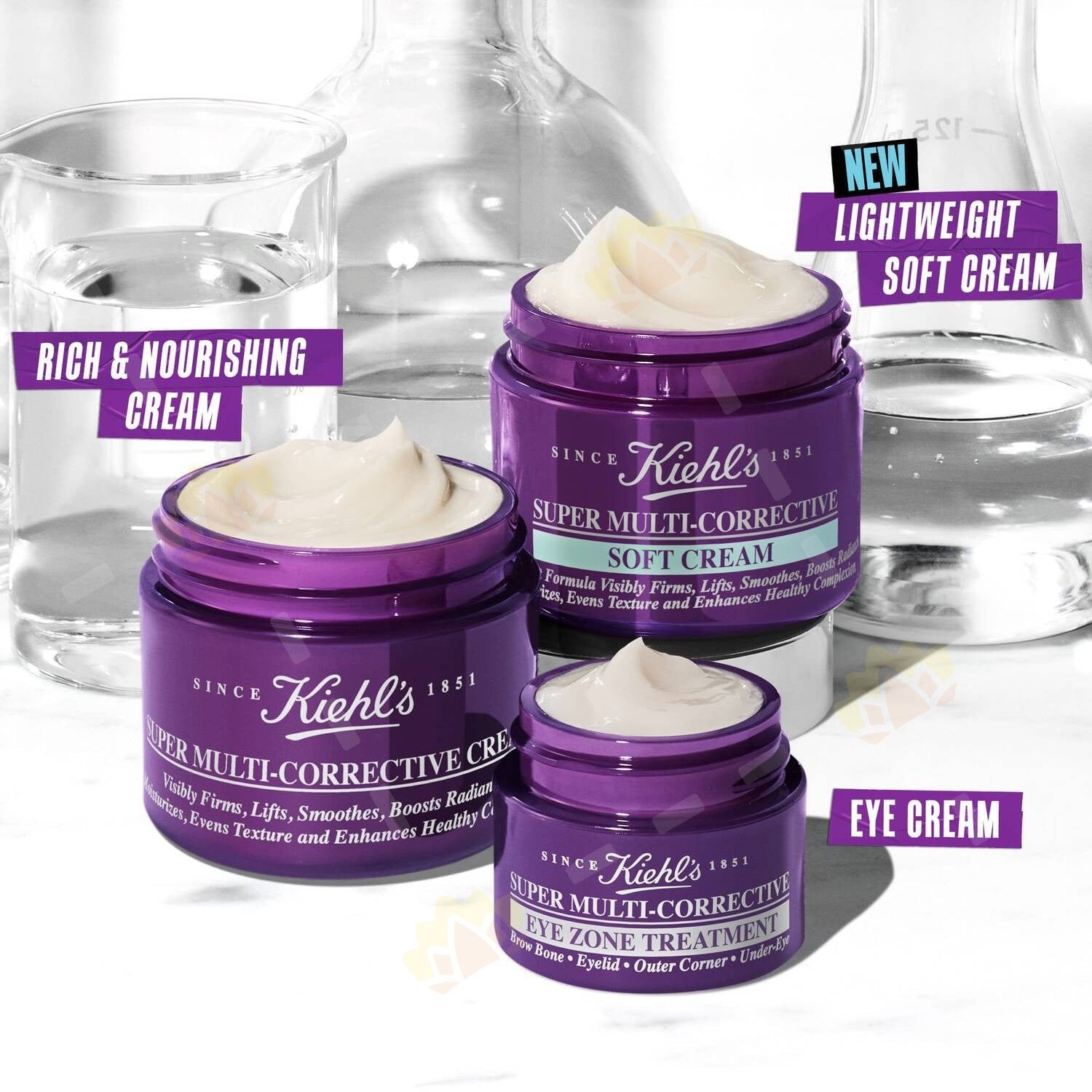 Kiehl's  Super Multi Corrective Soft Cream קילס קרם לחות אנטי אייג'ינג במרקם קליל